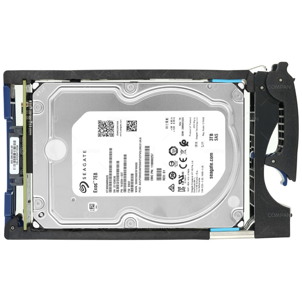 005052466 EMC 3TB 7.2K 6G SAS 3.5 LFF HARD DRIVE 118000257, ST3000NM0025